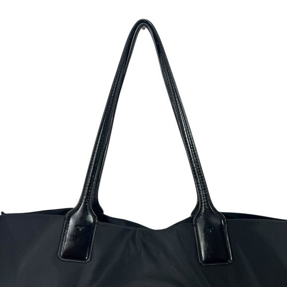 Tory Burch Ella Nylon & Patent Leather Trim Tote Bag Large Size !! Black Handbag - Picture 12 of 12